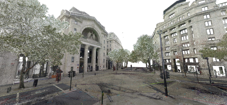 Point cloud captured with a Leica RTC360 scanner