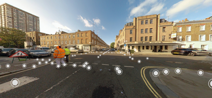 Contextual imagery captured during scanning