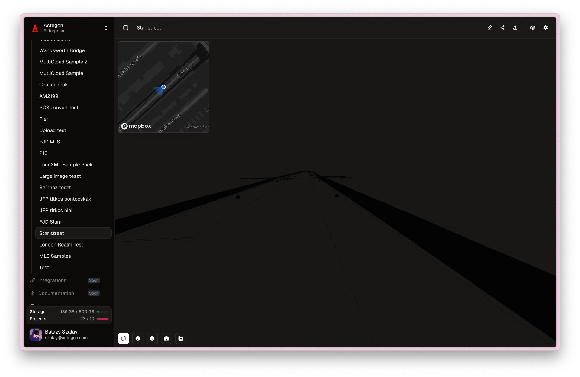 Point cloud clip box and export in SkyGIS